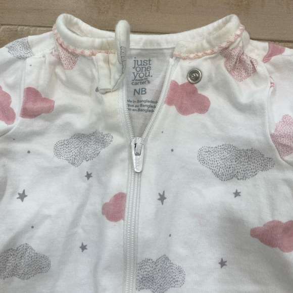 7 PIECE SET baby girl Newborn Carters H&M ruffle pink onesie bodysuit - Picture 5 of 16